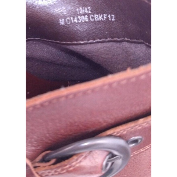 Born BOC Brown Leather Buckle Slip On Mules Heels Size 10 US - Picture 10 of 11